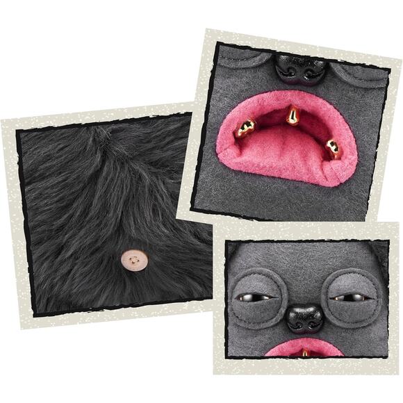 ZURU Gold Fuggs Hedge Grog Plush Funny Ugly Monster Toy with Eyes and Teeth - Picture 4 of 7